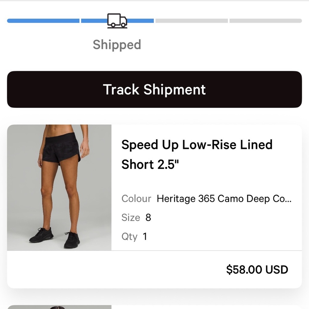 Lululemon Athletica Black Athletic Shorts